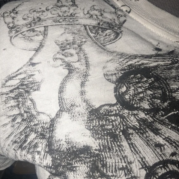 Lip Service White Graphic Prey For Rock N Roll Baby Tee Y2K - Picture 3 of 8